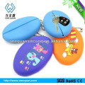 Promotional gift cartoon 3D silicone key case key holder wallet